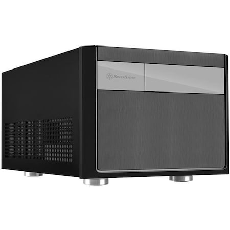 Silverstone Silver Stone Technologies SG11B Micro-ATX Mini-DTX Mini-ITX Small Form Factor Computer Case; Compatible with ATX PSU Cases - Black SG11B